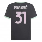Günstige Fußballtrikots AC Mailand Pavlovic 31 3rd trikot 2024-25 Kurzarm